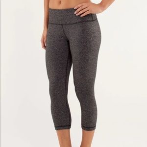 LULULEMON Wunder Under 25” Heathered Herringbone Leggings